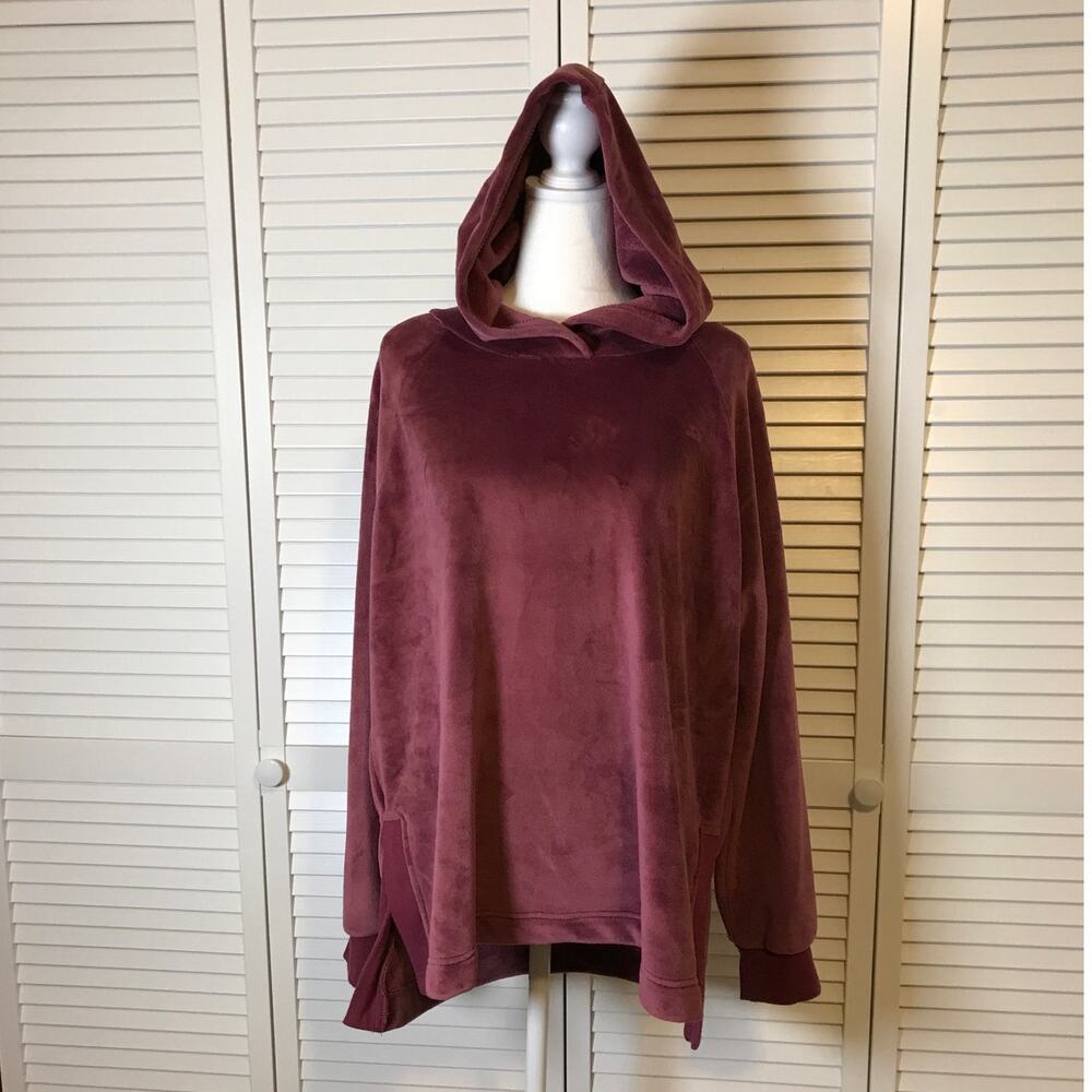 Member’s Mark Mauve Pearl Plush Hoodie Long Sleeve Sweatshirt L